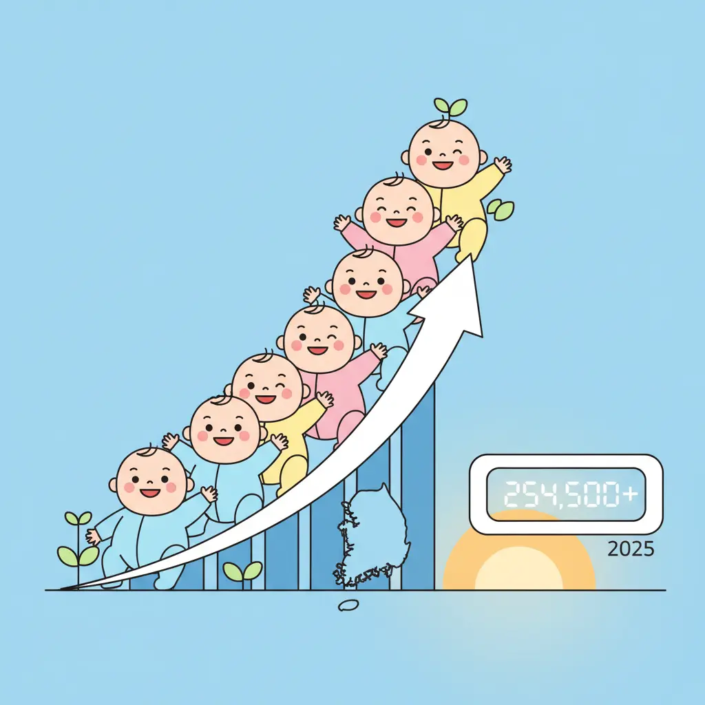 15-Year High! South Korea’s Births Surpass 254,500 in 2025