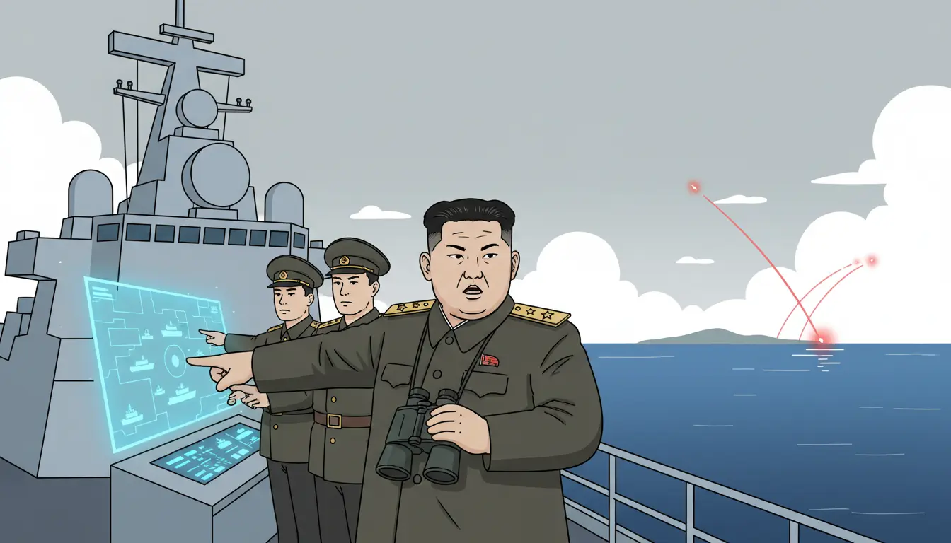 Kim Jong-un's 3rd Visit to 5,000-ton Destroyer: Testing 'Mixed Firing' Tactics