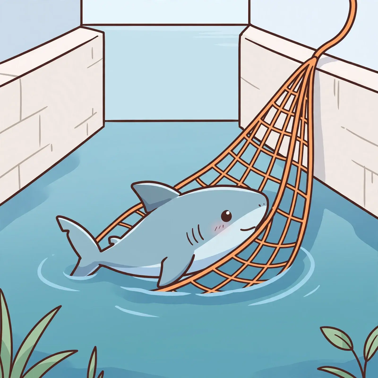Shark Bukkang Outsmarts a Rescue Net and Swims Back Into Busan Canal