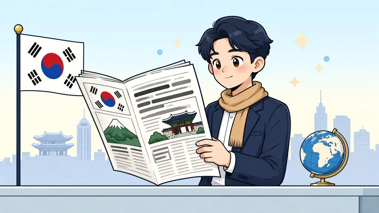 An Article About Headlines in Major South Korean Newspapers, but the Headline List Is Missing