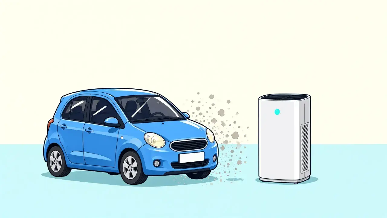 A Moving Car Filters Road Dust: The Possibilities of Mobile Air Purification