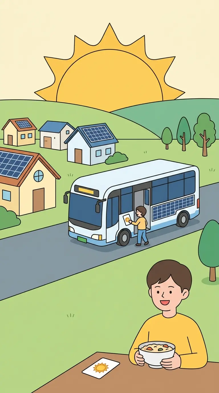 석유 위기를 기회로! '태양광 연금'으로 밥 먹고 버스 타는 마을이 있다?